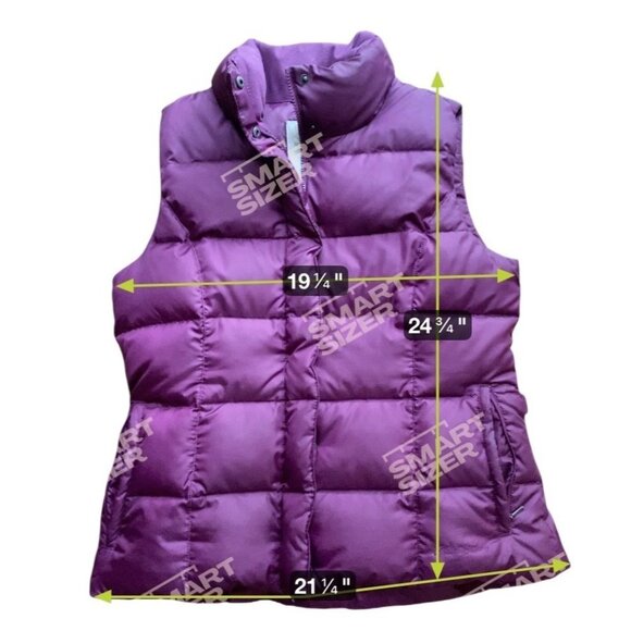 Eddie Bauer Womens Premium Goose Down Puffer Vest M Purple Adjustable Waist Warm - Picture 3 of 7